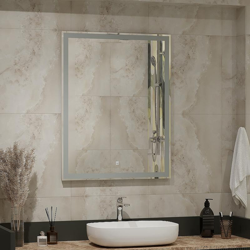 Зеркало Континент Mercury 700x900 ЗЛП506 с подсветкой с сенсорным выключателем, купить, цена, заказать, магазин, доставка, скидка, промокод, купить, цена, заказать, магазин, доставка, скидка, промокод