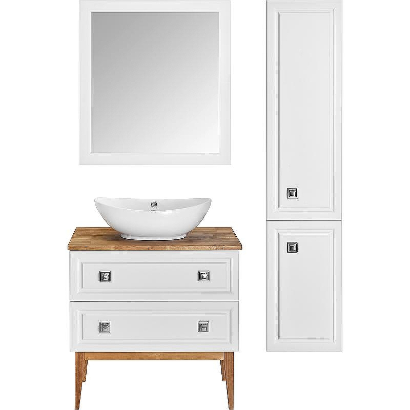 Тумба под раковину ASB-Woodline Каталина 80 White 12097 Белая, купить, цена, заказать, магазин, доставка, скидка, промокод, купить, цена, заказать, магазин, доставка, скидка, промокод