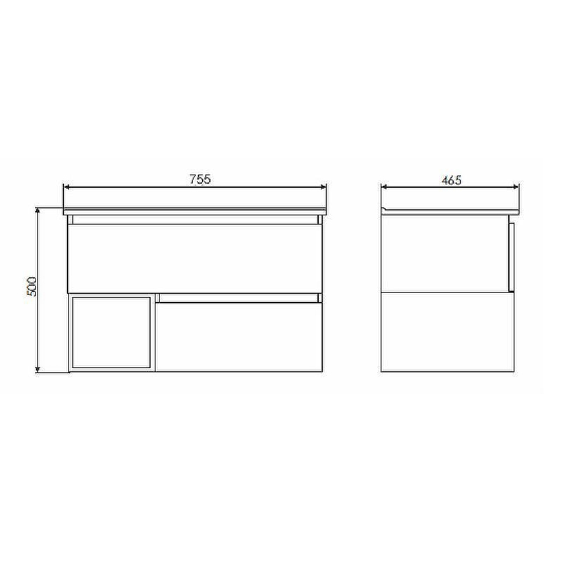 Тумба с раковиной Comforty Турин 75М 00-00013913 подвесная Дуб бежевый Белая глянцевая, купить, цена, заказать, магазин, доставка, скидка, промокод, купить, цена, заказать, магазин, доставка, скидка, промокод
