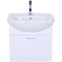 Тумба с раковиной Orange Лайт 50 LRA-50TUW+RA подвесная Белый глянец, купить, цена, заказать, магазин, доставка, скидка, промокод, купить, цена, заказать, магазин, доставка, скидка, промокод