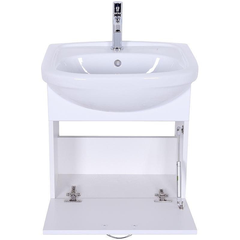 Тумба с раковиной Orange Лайт 50 LRA-50TUW+RA подвесная Белый глянец, купить, цена, заказать, магазин, доставка, скидка, промокод, купить, цена, заказать, магазин, доставка, скидка, промокод