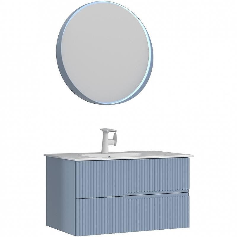 Тумба с раковиной Orka Moonlight 90 5001501 подвесная Голубая матовая, купить, цена, заказать, магазин, доставка, скидка, промокод, купить, цена, заказать, магазин, доставка, скидка, промокод