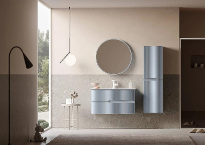 Тумба с раковиной Orka Moonlight 90 5001501 подвесная Голубая матовая