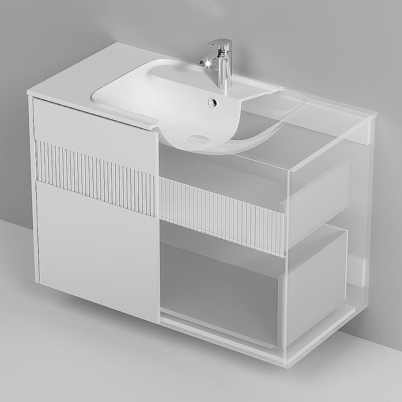 Тумба под раковину AM.PM Func 100 M8FFUX1002WM подвесная Белая матовая, купить, цена, заказать, магазин, доставка, скидка, промокод, купить, цена, заказать, магазин, доставка, скидка, промокод