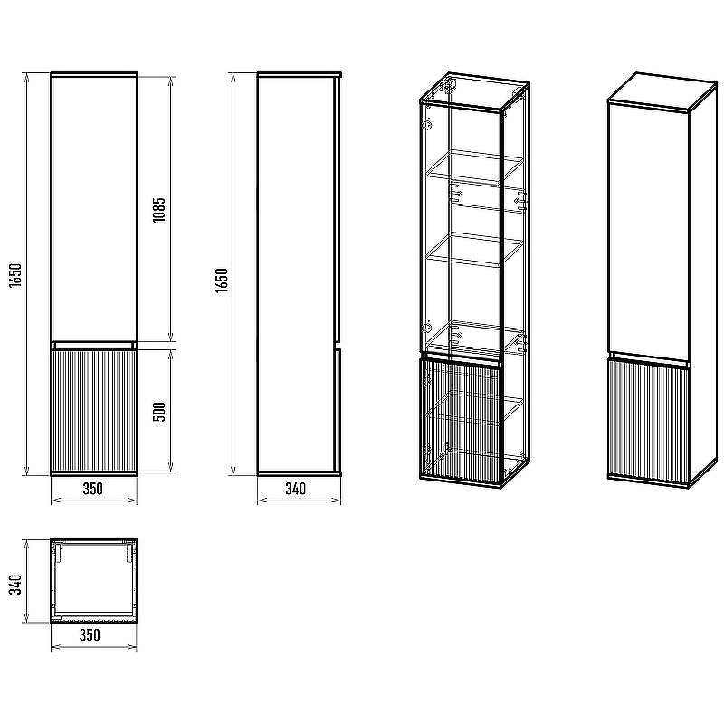Шкаф пенал Brevita Enfida 35 L ENF-05035-030L Бежевый матовый, купить, цена, заказать, магазин, доставка, скидка, промокод, купить, цена, заказать, магазин, доставка, скидка, промокод