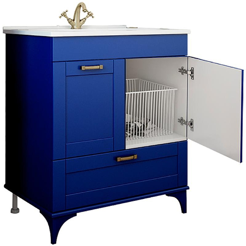 Тумба под раковину Sanflor Ванесса 75/2 С000005883 Индиго, купить, цена, заказать, магазин, доставка, скидка, промокод, купить, цена, заказать, магазин, доставка, скидка, промокод