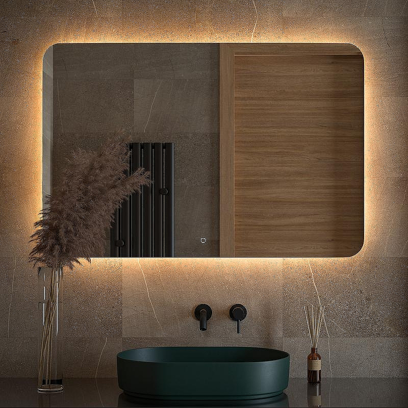 Зеркало Defesto Opti 120x80 DF 2820SH с подсветкой 38W-3000К/Сенсорный выключатель/Теплый белый свет, купить, цена, заказать, магазин, доставка, скидка, промокод, купить, цена, заказать, магазин, доставка, скидка, промокод