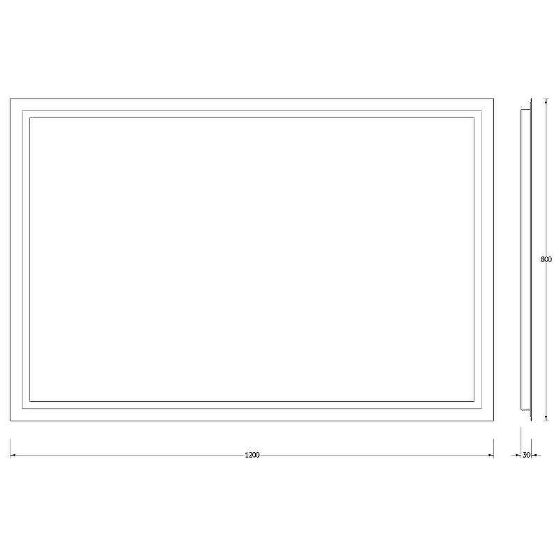 Зеркало Evoform Ledline 80x120 BY 2138 с подсветкой 35.5 W - без выключателя, купить, цена, заказать, магазин, доставка, скидка, промокод, купить, цена, заказать, магазин, доставка, скидка, промокод