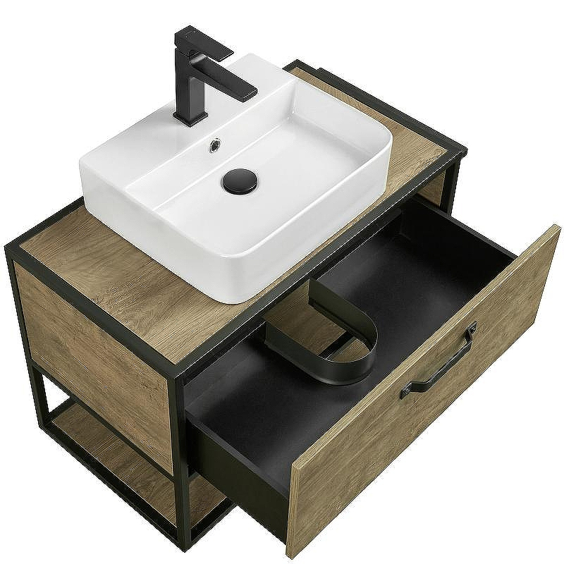 Тумба под раковину Aquaton Лофт Фабрик 80 1A242401LTDY0 подвесная Дуб кантри, купить, цена, заказать, магазин, доставка, скидка, промокод, купить, цена, заказать, магазин, доставка, скидка, промокод