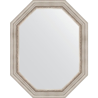 Зеркало Evoform Octagon 76x96 BY 7168 в багетной раме - Римское серебро 88, купить, цена, заказать, магазин, доставка, скидка, промокод, купить, цена, заказать, магазин, доставка, скидка, промокод