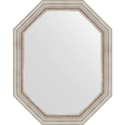 Зеркало Evoform Octagon 76x96 BY 7168 в багетной раме - Римское серебро 88