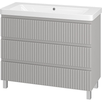 Тумба с раковиной Brevita Victory 105 УТ000023622 Серый шелк