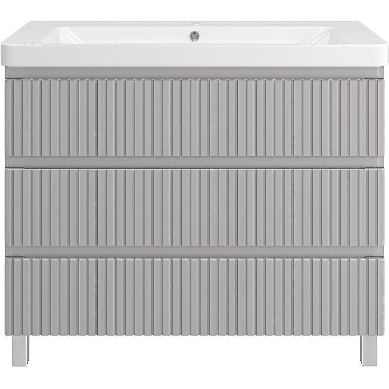 Тумба с раковиной Brevita Victory 105 УТ000023622 Серый шелк, купить, цена, заказать, магазин, доставка, скидка, промокод, купить, цена, заказать, магазин, доставка, скидка, промокод