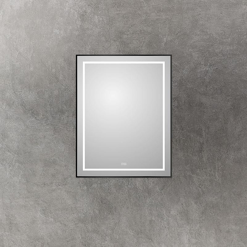 Зеркало BelBagno Kraft 70 SPC-KRAFT-700-900-LED-TCH-WARM-NERO с подсветкой Черное с сенсорным выключателем и подогревом, купить, цена, заказать, магазин, доставка, скидка, промокод, купить, цена, заказать, магазин, доставка, скидка, промокод