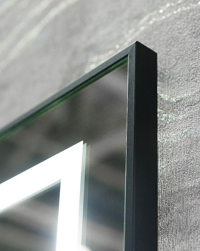 Зеркало BelBagno Kraft 70 SPC-KRAFT-700-900-LED-TCH-WARM-NERO с подсветкой Черное с сенсорным выключателем и подогревом, купить, цена, заказать, магазин, доставка, скидка, промокод, купить, цена, заказать, магазин, доставка, скидка, промокод