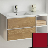 Тумба с раковиной SanVit Мэри-4 90 L kmery904 в цвете Ral подвесная Красный глянец, купить, цена, заказать, магазин, доставка, скидка, промокод, купить, цена, заказать, магазин, доставка, скидка, промокод