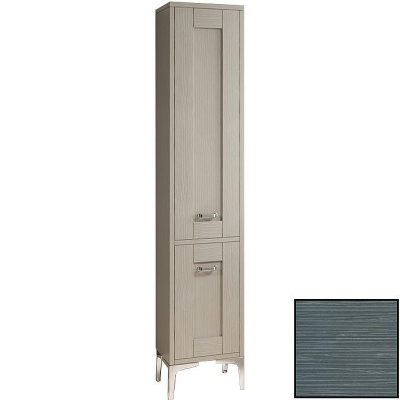 Шкаф пенал SanVit Прованс 34 pprov с фактурой под дерево Шелк Сталь