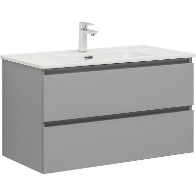 Тумба под раковину Aquanet Вега 2.0 90 337962 подвесная Мисти грин