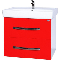 Тумба под раковину Bellezza Рокко 50 4633706000034 подвесная Красная Белая, купить, цена, заказать, магазин, доставка, скидка, промокод, купить, цена, заказать, магазин, доставка, скидка, промокод