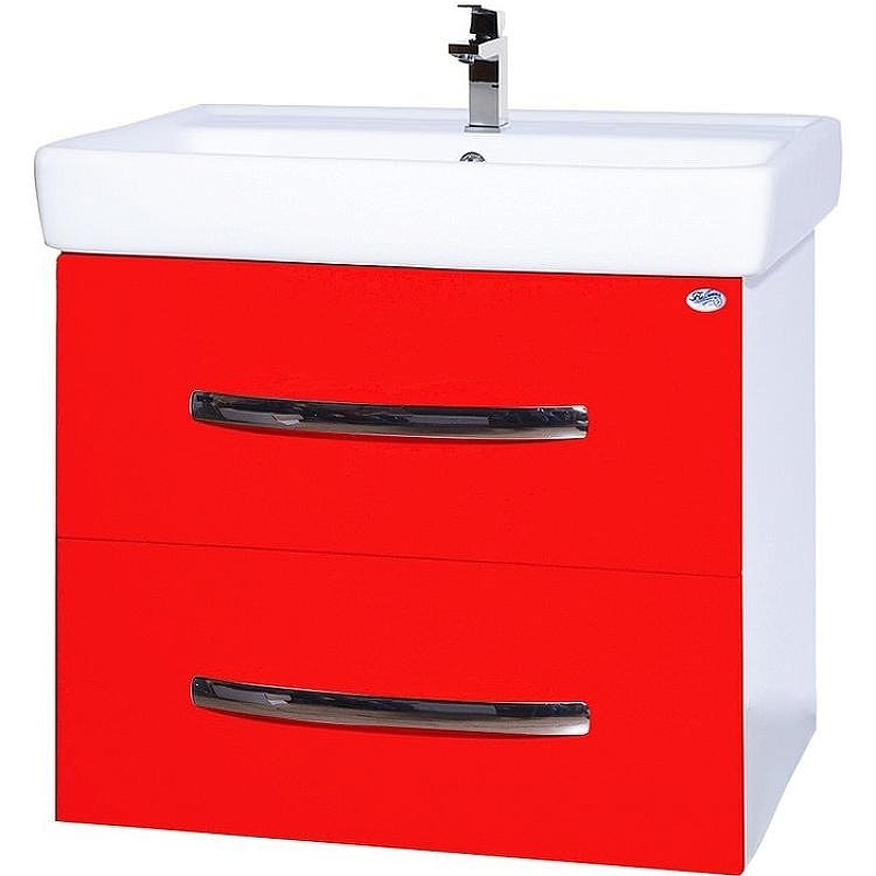 Тумба под раковину Bellezza Рокко 50 4633706000034 подвесная Красная Белая, купить, цена, заказать, магазин, доставка, скидка, промокод, купить, цена, заказать, магазин, доставка, скидка, промокод