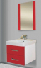 Тумба под раковину Bellezza Рокко 50 4633706000034 подвесная Красная Белая, купить, цена, заказать, магазин, доставка, скидка, промокод, купить, цена, заказать, магазин, доставка, скидка, промокод