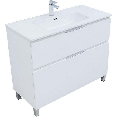 Тумба под раковину Aquanet Алвита New 100 344135 Белая матовая