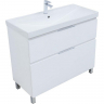 Тумба под раковину Aquanet Алвита New 100 344135 Белая матовая, купить, цена, заказать, магазин, доставка, скидка, промокод, купить, цена, заказать, магазин, доставка, скидка, промокод