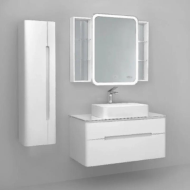 Тумба под раковину Jorno Bosko 100 Bos.01.100/P/W подвесная Белая, купить, цена, заказать, магазин, доставка, скидка, промокод, купить, цена, заказать, магазин, доставка, скидка, промокод