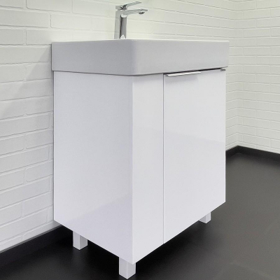 Тумба с раковиной Comforty Асти 60Н 00-00019247 Белый глянец