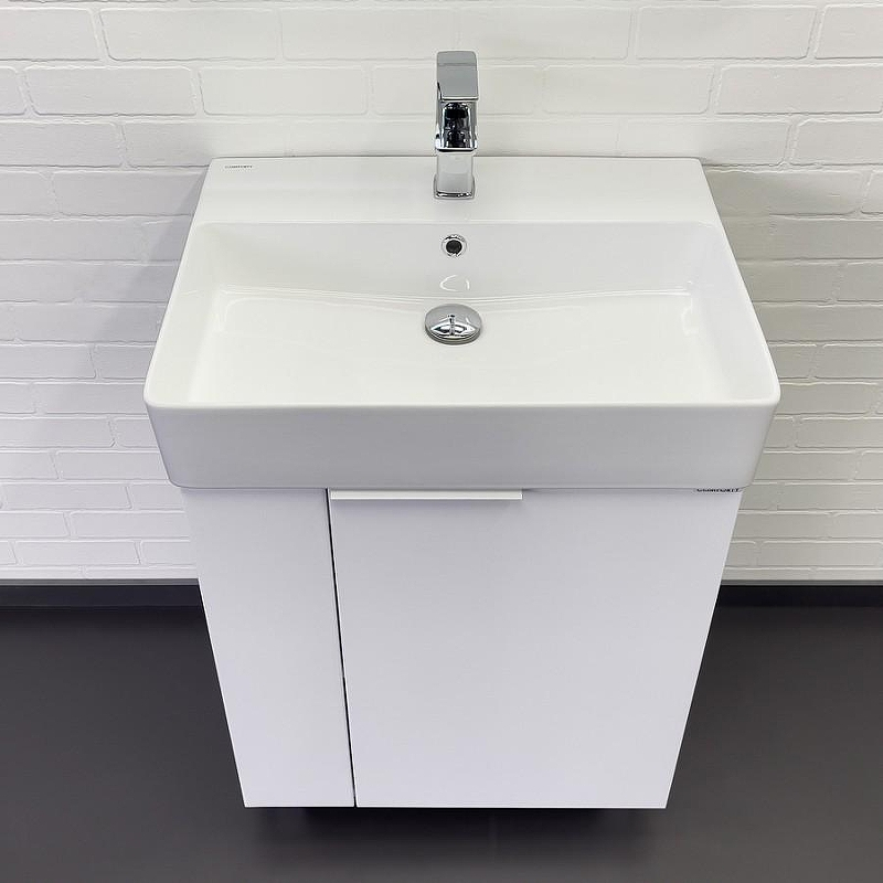 Тумба с раковиной Comforty Асти 60Н 00-00019247 Белый глянец, купить, цена, заказать, магазин, доставка, скидка, промокод, купить, цена, заказать, магазин, доставка, скидка, промокод