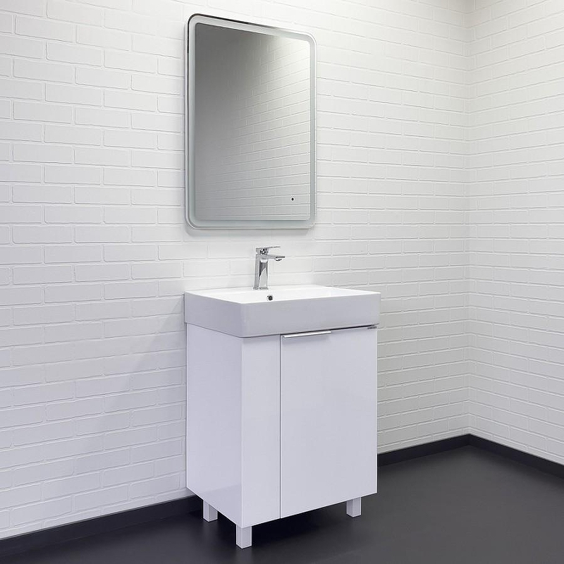 Тумба с раковиной Comforty Асти 60Н 00-00019247 Белый глянец, купить, цена, заказать, магазин, доставка, скидка, промокод, купить, цена, заказать, магазин, доставка, скидка, промокод