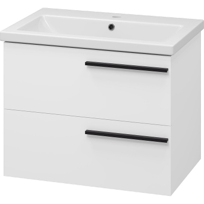 Тумба с раковиной Misty Ненси 70 УТ000022057 подвесная Белая матовая