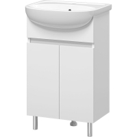 Тумба с раковиной Misty Элегия 50 УТ000008219 Белая, купить, цена, заказать, магазин, доставка, скидка, промокод, купить, цена, заказать, магазин, доставка, скидка, промокод