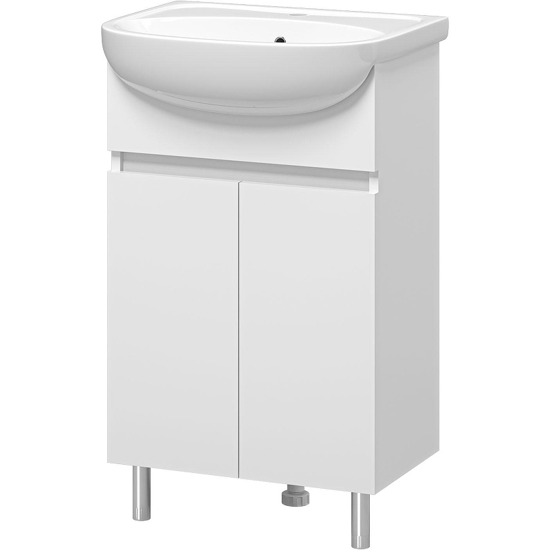 Тумба с раковиной Misty Элегия 50 УТ000008219 Белая, купить, цена, заказать, магазин, доставка, скидка, промокод, купить, цена, заказать, магазин, доставка, скидка, промокод