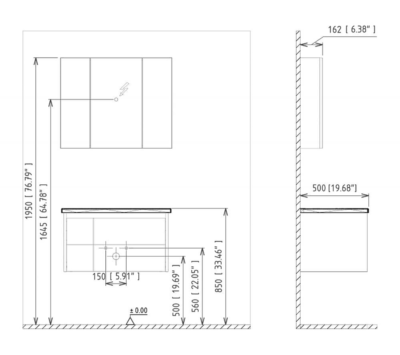 Тумба с раковиной Orka Likya 80 5002492 подвесная цвет Белый матовый, купить, цена, заказать, магазин, доставка, скидка, промокод, купить, цена, заказать, магазин, доставка, скидка, промокод