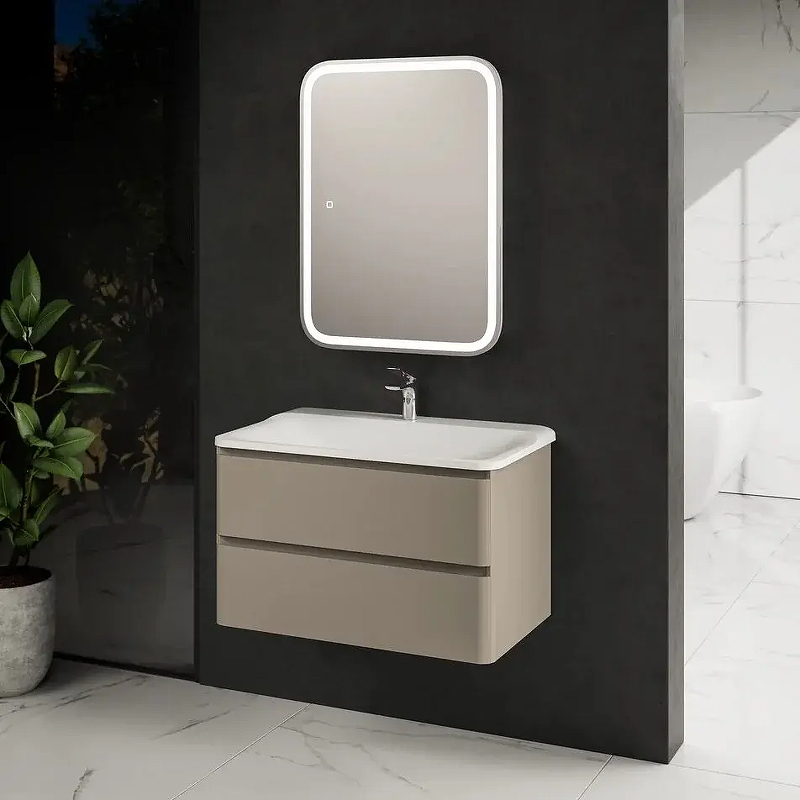 Тумба под раковину AQUAme S4 80 AQM900480BG подвесная цвет Бежевый, купить, цена, заказать, магазин, доставка, скидка, промокод, купить, цена, заказать, магазин, доставка, скидка, промокод