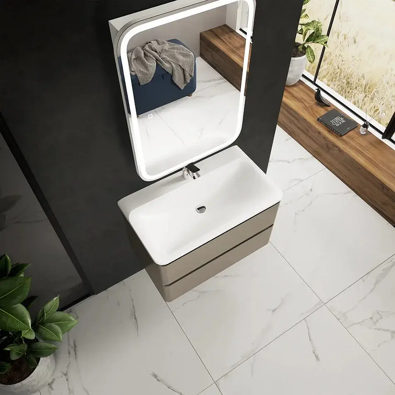 Тумба под раковину AQUAme S4 80 AQM900480BG подвесная цвет Бежевый, купить, цена, заказать, магазин, доставка, скидка, промокод, купить, цена, заказать, магазин, доставка, скидка, промокод