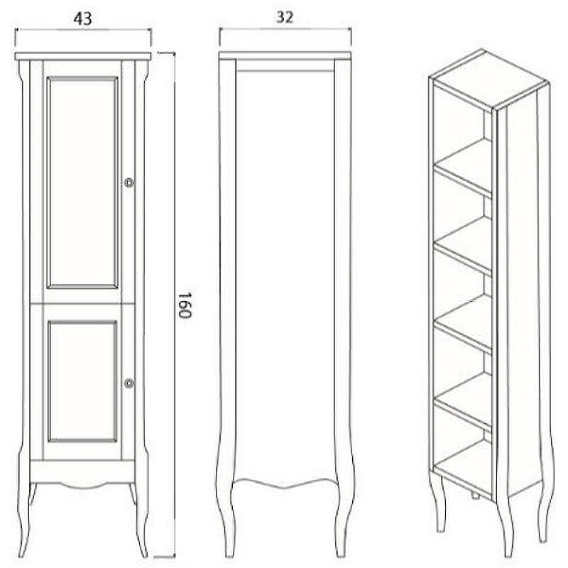 Шкаф пенал Creto Viva 43 13-TPW White, купить, цена, заказать, магазин, доставка, скидка, промокод, купить, цена, заказать, магазин, доставка, скидка, промокод