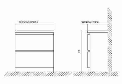 Тумба под раковину BelBagno Energia 80 BB800FHC/TL Tortora Lucido