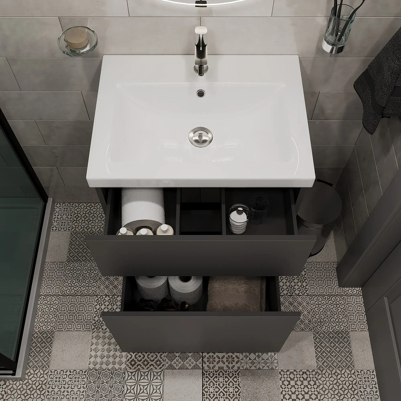 Тумба под раковину 1MarKa Aris 70Н Ц0000035780 цвет Антрацит Монолит дарк, купить, цена, заказать, магазин, доставка, скидка, промокод, купить, цена, заказать, магазин, доставка, скидка, промокод