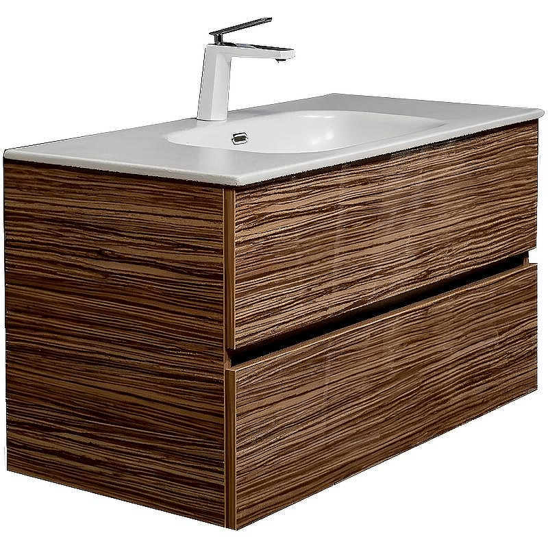 Тумба под раковину Boheme Armadi Art Vallessi 100 837-100-Z подвесная Zebrano, купить, цена, заказать, магазин, доставка, скидка, промокод, купить, цена, заказать, магазин, доставка, скидка, промокод