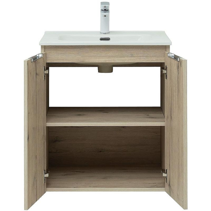 Тумба под раковину Aquanet Алвита New 60 277525 подвесная Дуб Веллингтон, купить, цена, заказать, магазин, доставка, скидка, промокод, купить, цена, заказать, магазин, доставка, скидка, промокод