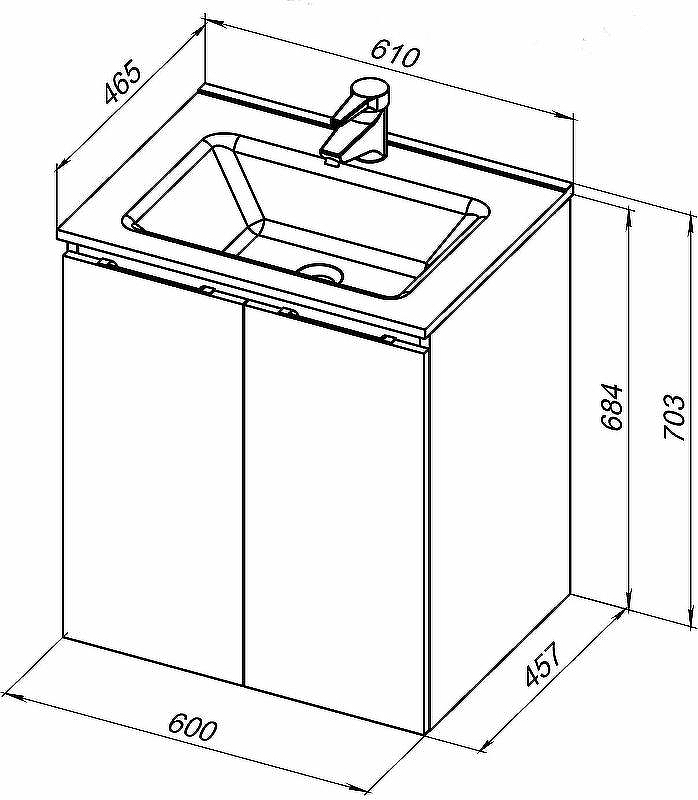 Тумба под раковину Aquanet Алвита New 60 277525 подвесная Дуб Веллингтон, купить, цена, заказать, магазин, доставка, скидка, промокод, купить, цена, заказать, магазин, доставка, скидка, промокод
