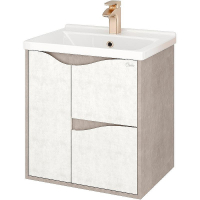 Тумба под раковину Onika Брендон 60.13 106138 подвесная Камень светлый Бетон крем, купить, цена, заказать, магазин, доставка, скидка, промокод, купить, цена, заказать, магазин, доставка, скидка, промокод