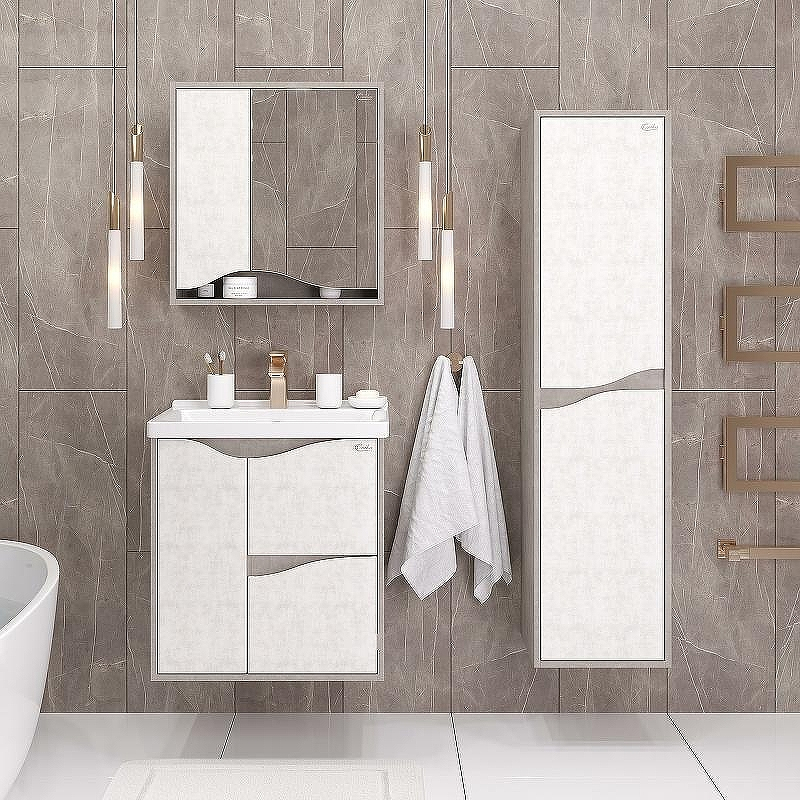 Тумба под раковину Onika Брендон 60.13 106138 подвесная Камень светлый Бетон крем, купить, цена, заказать, магазин, доставка, скидка, промокод, купить, цена, заказать, магазин, доставка, скидка, промокод