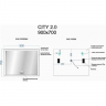 Зеркало Sancos City 2.0 90 CI2.900 с подсветкой с сенсорным выключателем, купить, цена, заказать, магазин, доставка, скидка, промокод, купить, цена, заказать, магазин, доставка, скидка, промокод