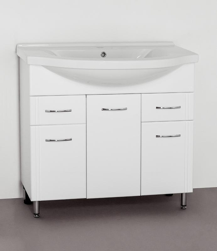 Тумба под раковину Style Line Эко Стандарт 26 Эльбрус 90 Белый глянец, купить, цена, заказать, магазин, доставка, скидка, промокод, купить, цена, заказать, магазин, доставка, скидка, промокод