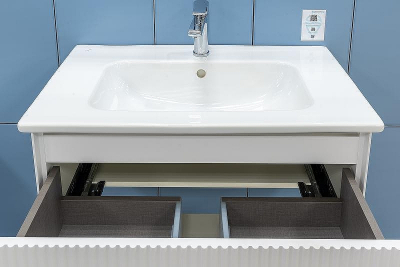 Тумба под раковину WellWant Aura 60 WWM000600W подвесная Белая матовая