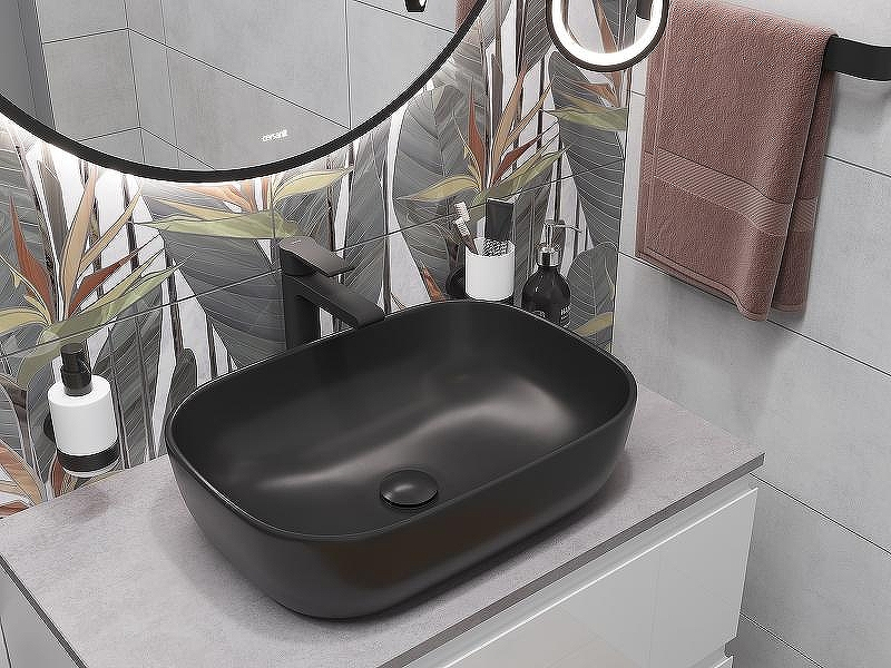 Зеркало Cersanit Eclipse 60 64146 с подсветкой Черное с датчиком движения, купить, цена, заказать, магазин, доставка, скидка, промокод, купить, цена, заказать, магазин, доставка, скидка, промокод