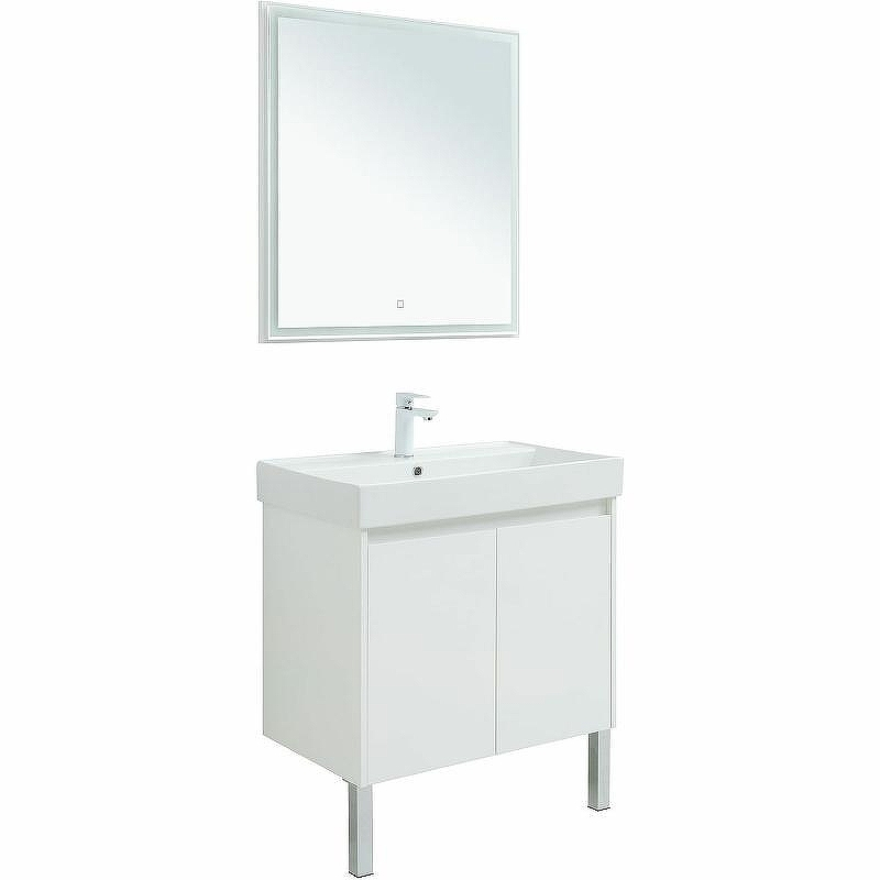 Комплект мебели для ванной Aquanet Nova Lite 75 302535 подвесной Белый глянец, купить, цена, заказать, магазин, доставка, скидка, промокод, купить, цена, заказать, магазин, доставка, скидка, промокод